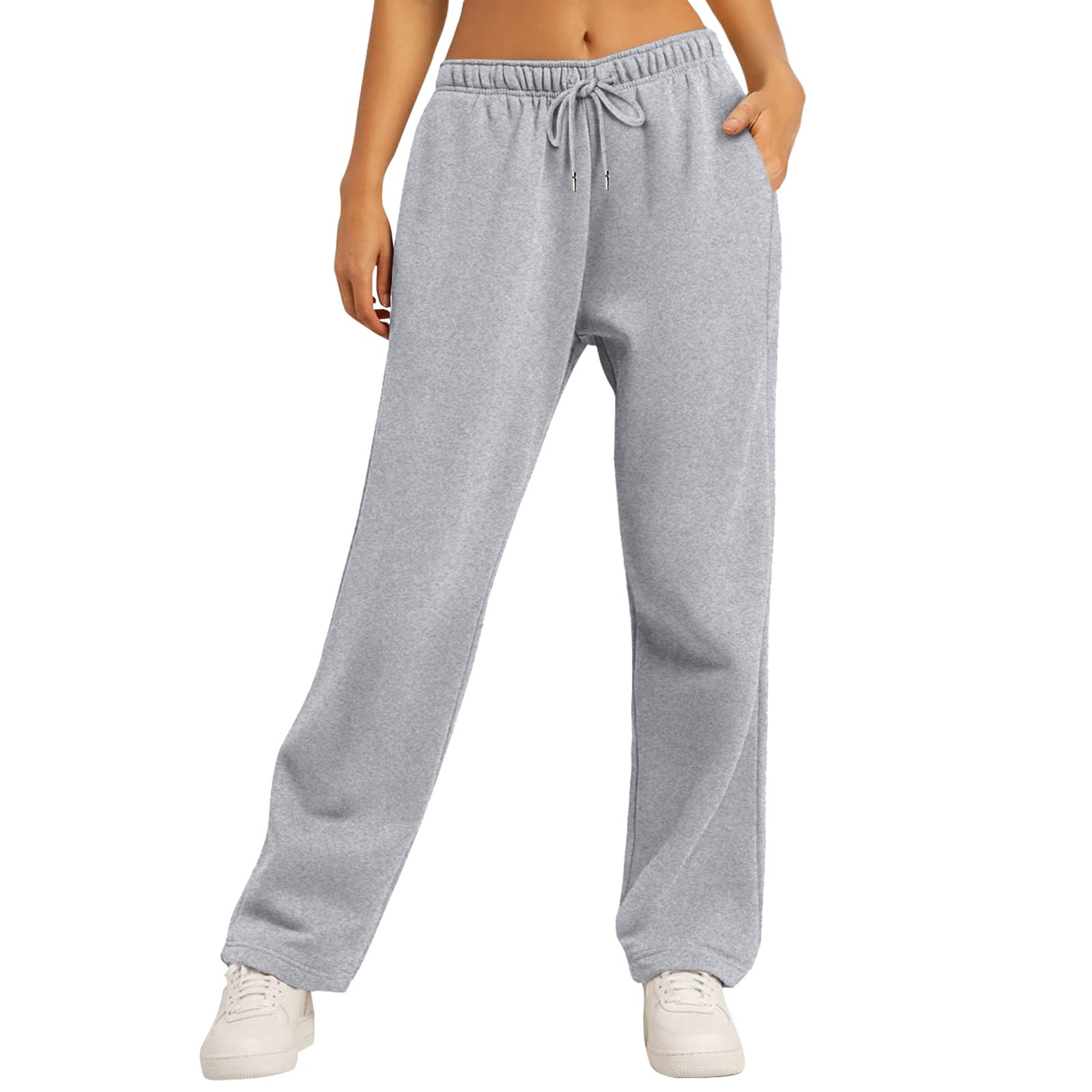 Women Shoes Joggers - Women’s Fleece Lined Sweatpants Wide Straight