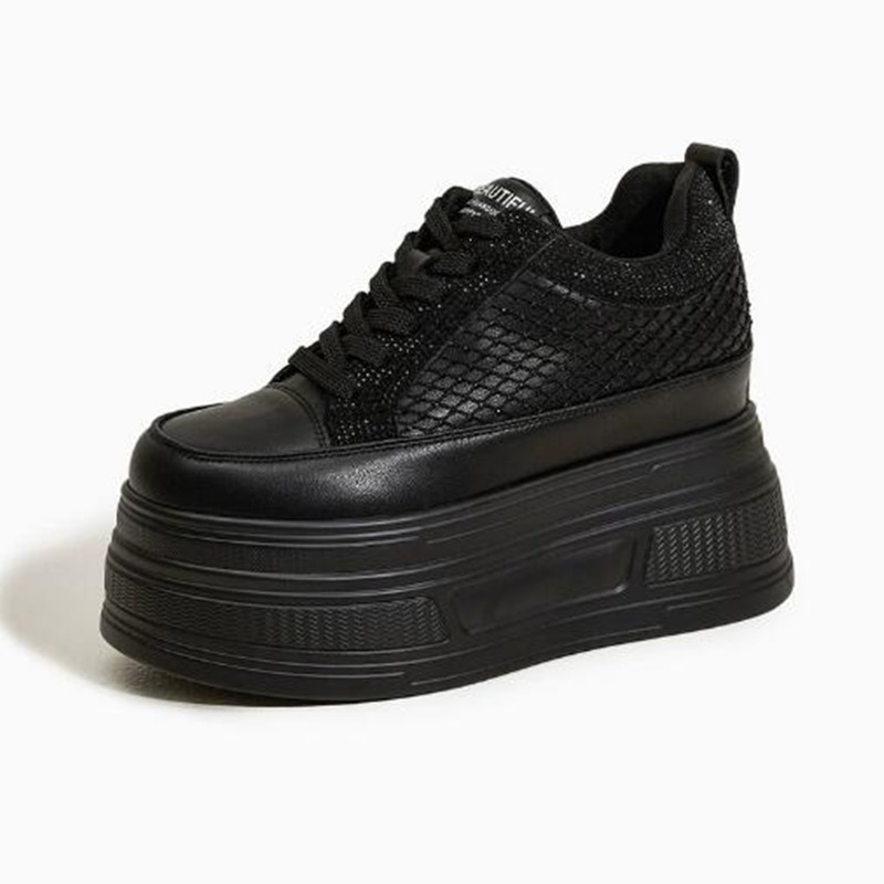 Women Shoes Luxury Brand - Luxury 9CM Air Mesh Synthetic Platform