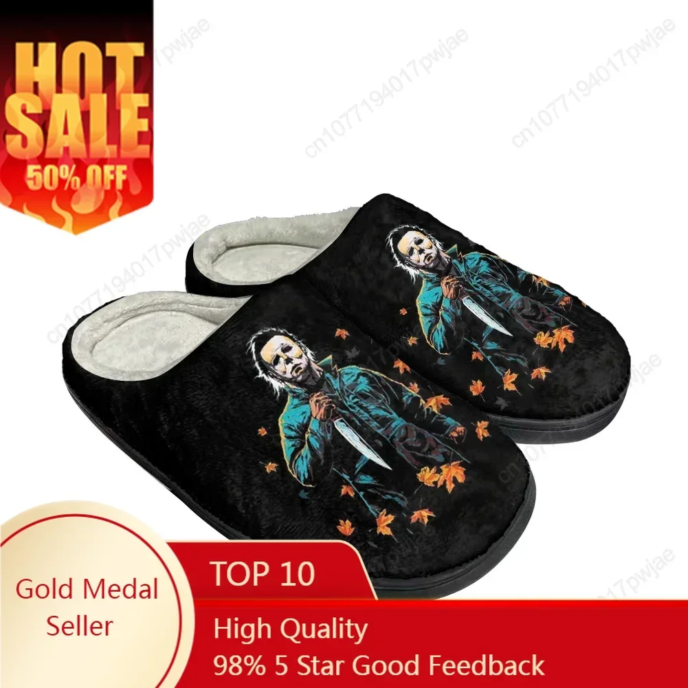 Women Shoes Myer - Terror Michael Myers Cotton Custom Slippers