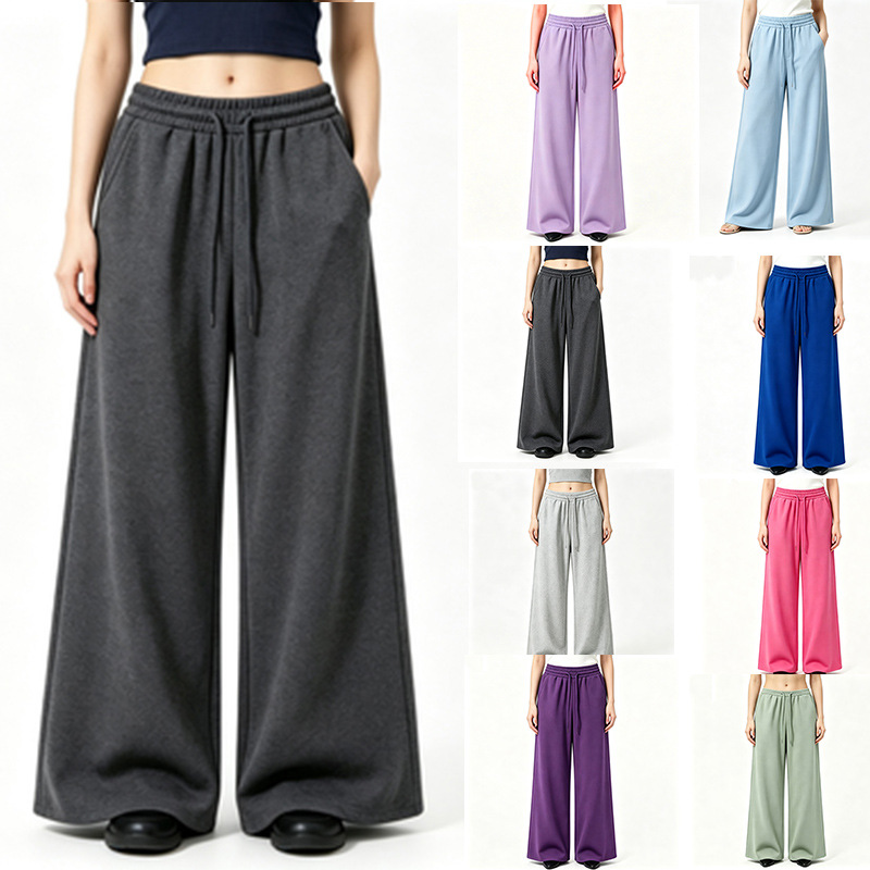 New Harajuku Wide Leg Sweatpan - Women Shoes Joggers ulasan dan harga