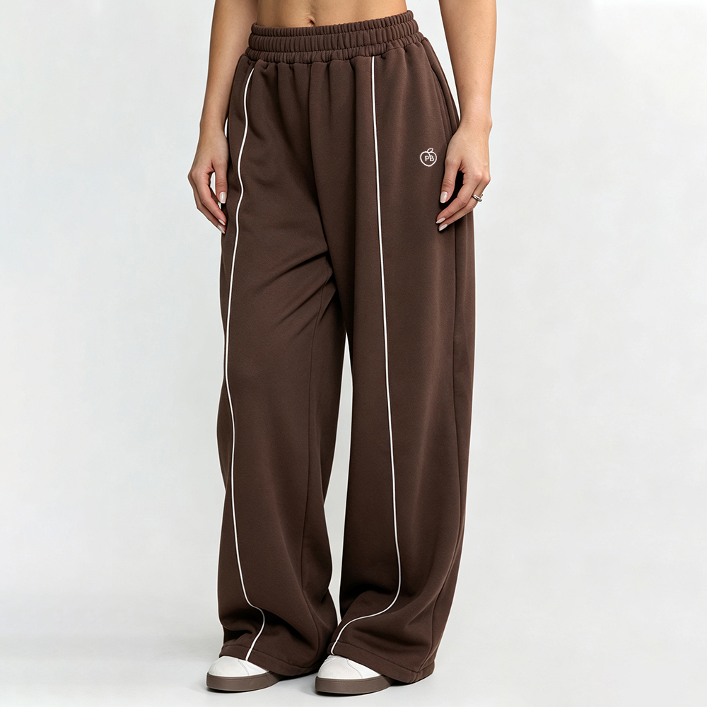Bum Striped Baggy Pants Wide L - Women Shoes Joggers ulasan dan harga