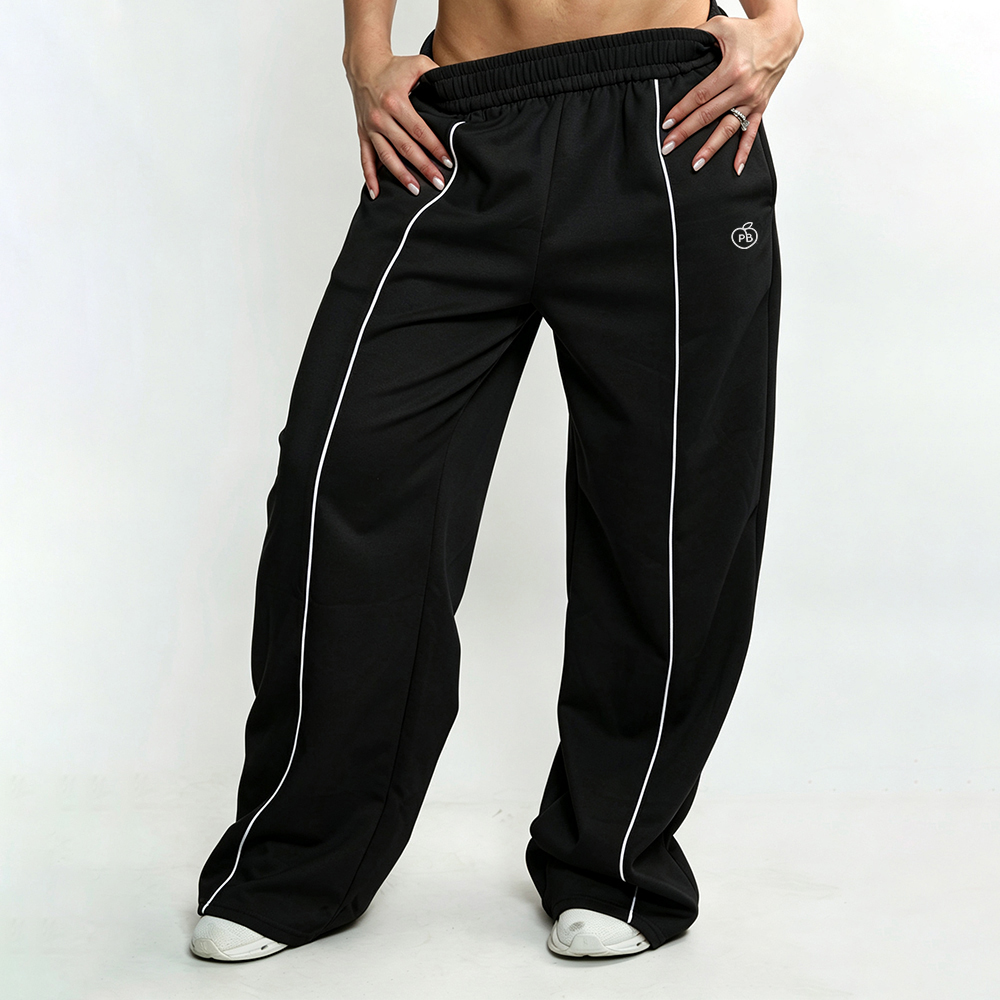 Bum Striped Baggy Pants Wide L - Women Shoes Joggers ulasan dan harga