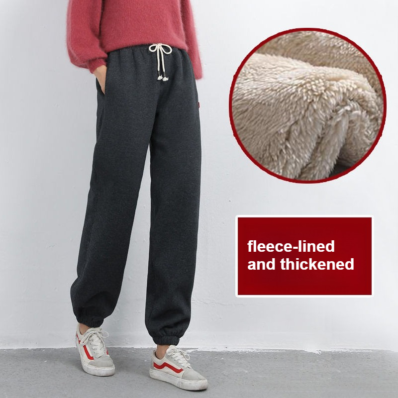 Women High Waist Fleece Lined  - Women Shoes Joggers ulasan dan harga