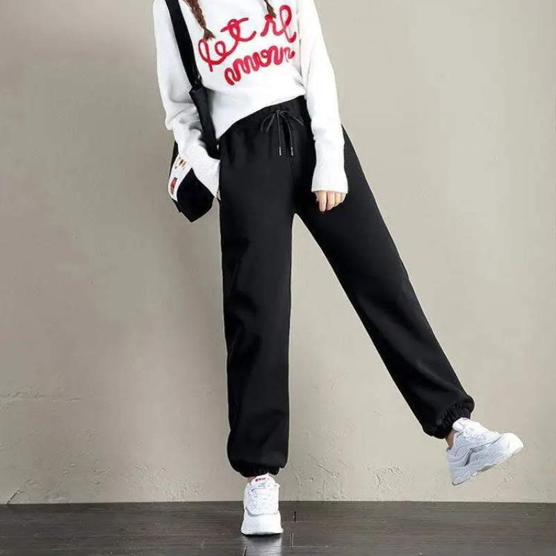 Women High Waist Fleece Lined  - Women Shoes Joggers ulasan dan harga