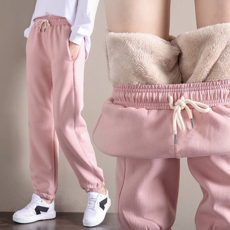 Women High Waist Fleece Lined  - Women Shoes Joggers ulasan dan harga