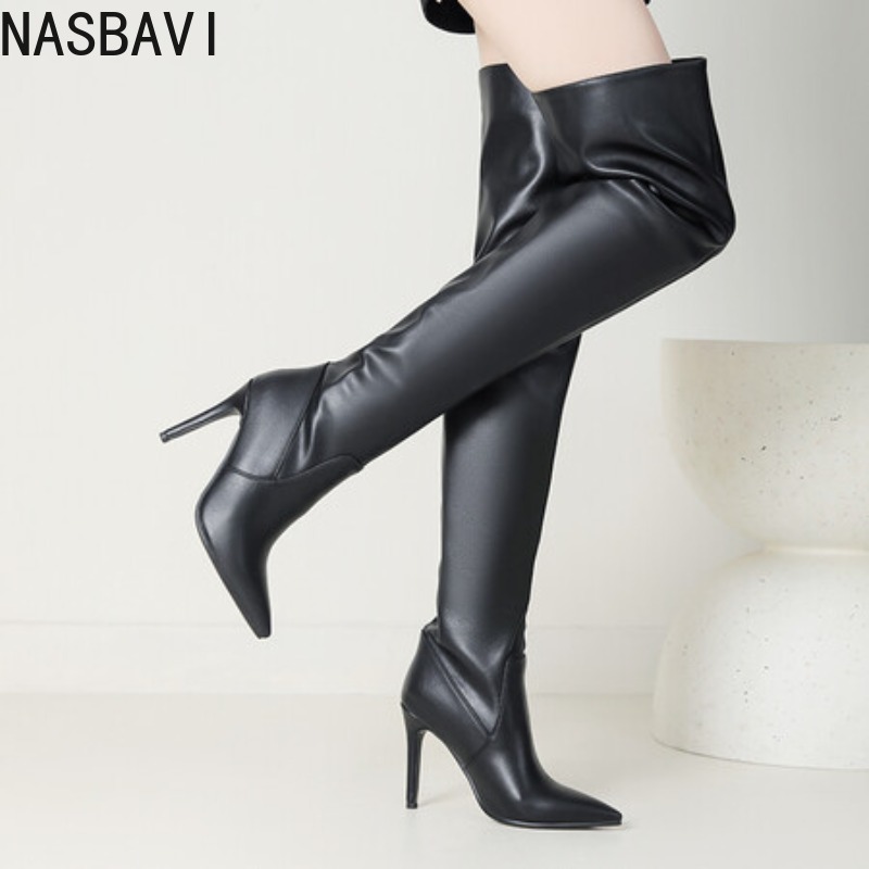NASBAVI Black Pointed Toe Luxu - Zip Up Boots Short ulasan dan harga