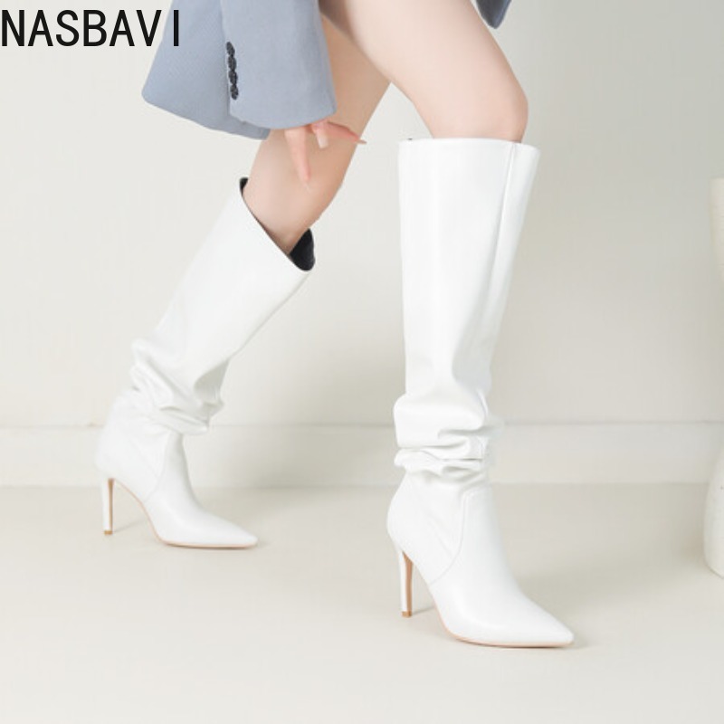 NASBAVI Black Pointed Toe Luxu - Zip Up Boots Short ulasan dan harga