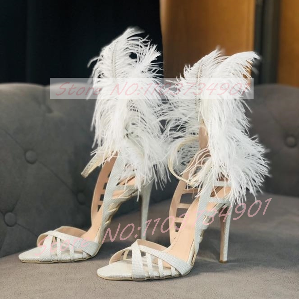 Glam Feather Sequins Stiletto  - Women'S Shoes Trendy ulasan dan harga