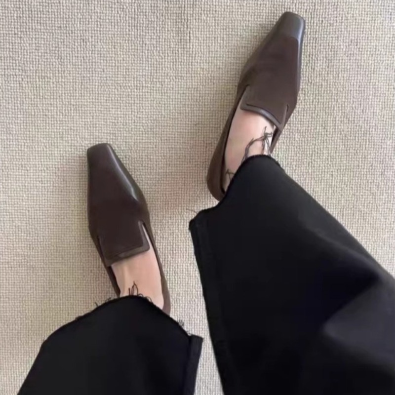 Retro Square Toe Deep Mouth Sl - Women'S Heels ulasan dan harga