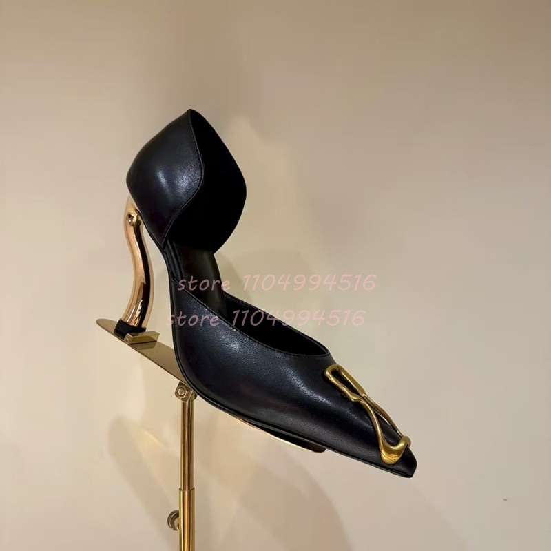 Metal Decor Black Suede Cover  - Women Shoes Model ulasan dan harga