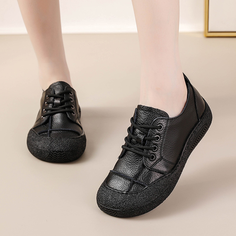 Retro genuine leather shoes fo - Women'S Shoes For Wide Feet ulasan dan harga