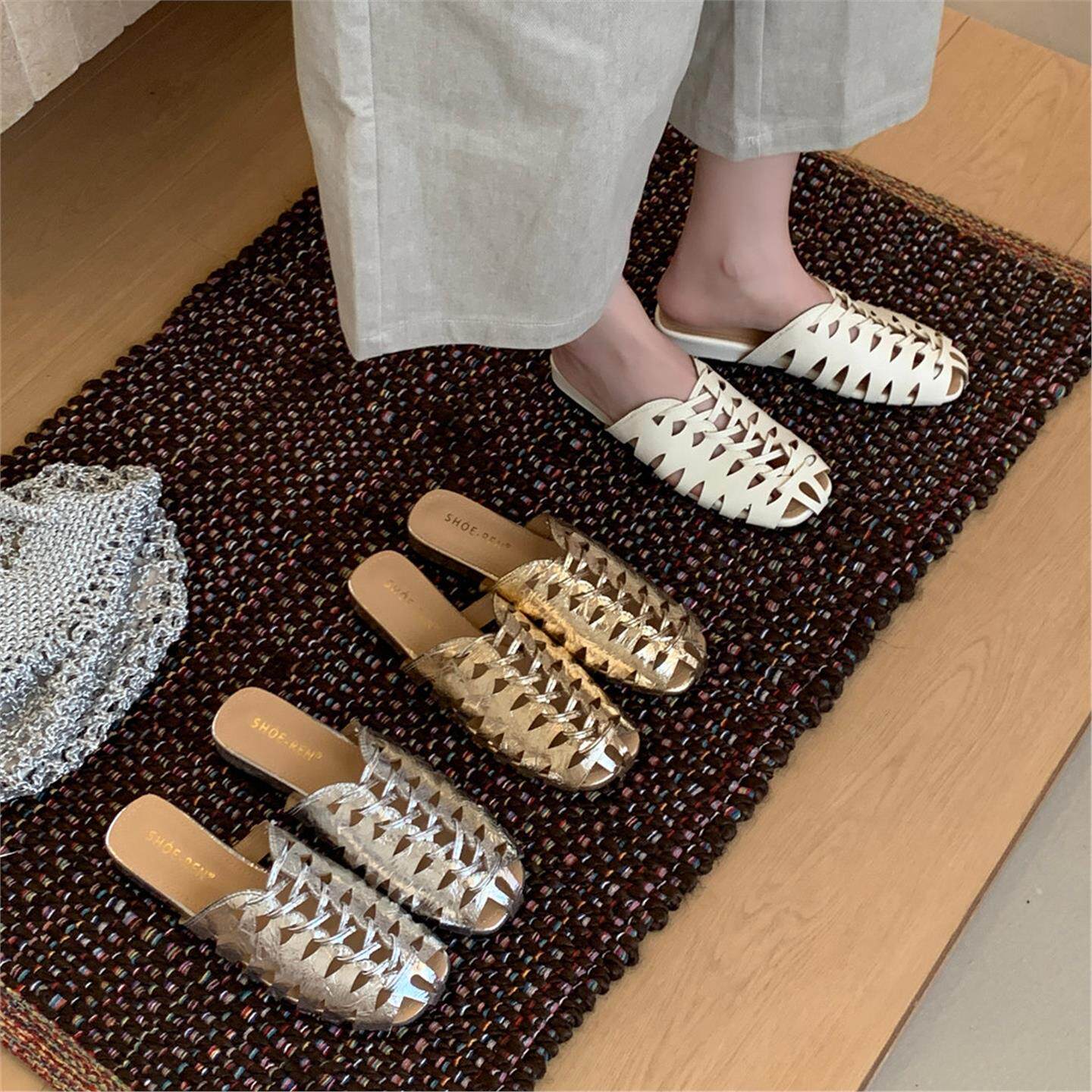 luxury brand Handmade Weaving  - Women Shoes Luxury Brand ulasan dan harga