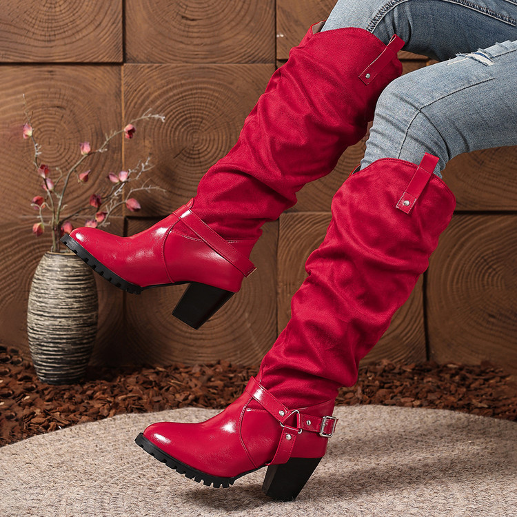 Pleated Women's Knee High Boot - Women'S Shoes Easy Street ulasan dan harga