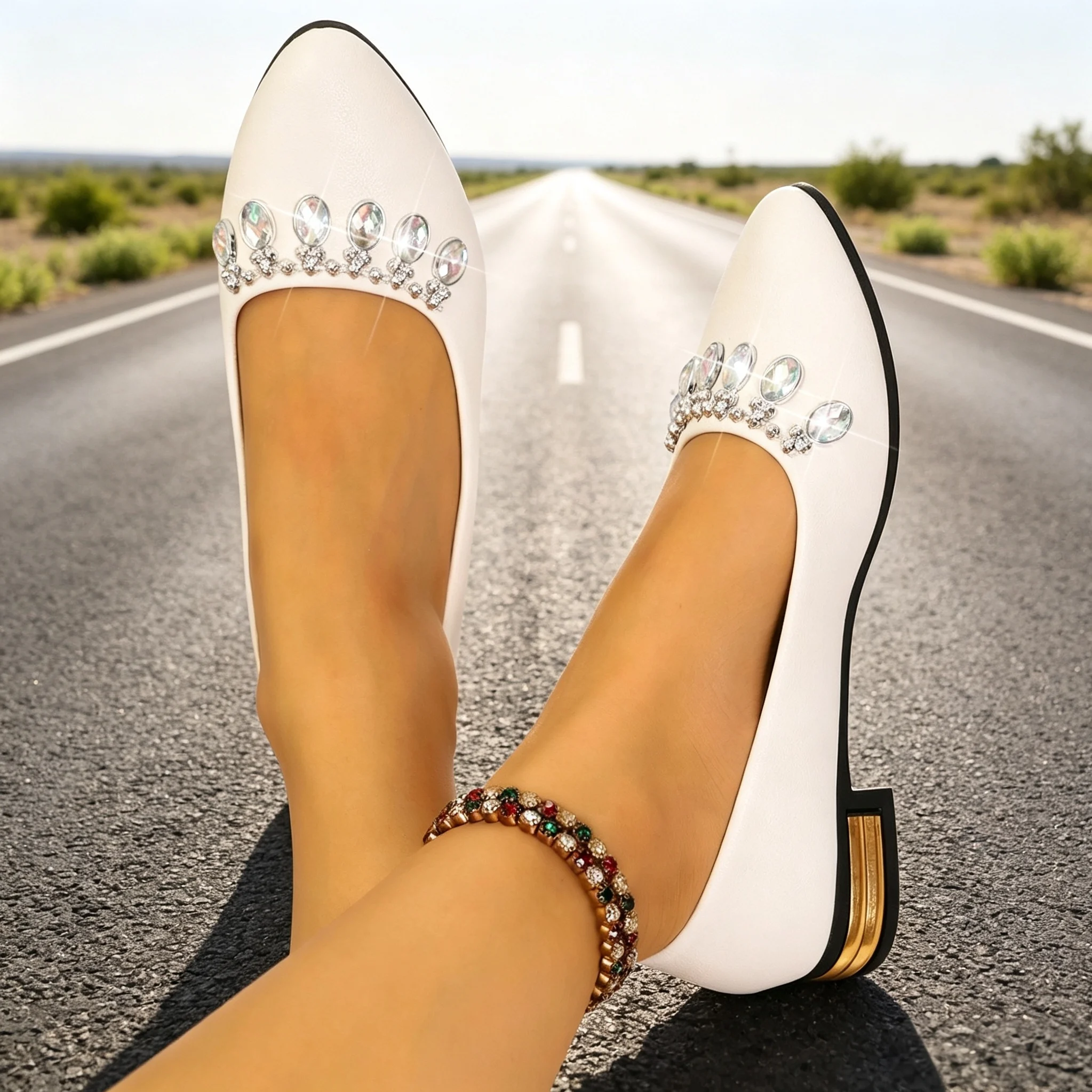 Women Flats Pointed Toe Ballet - Women'S Heels ulasan dan harga