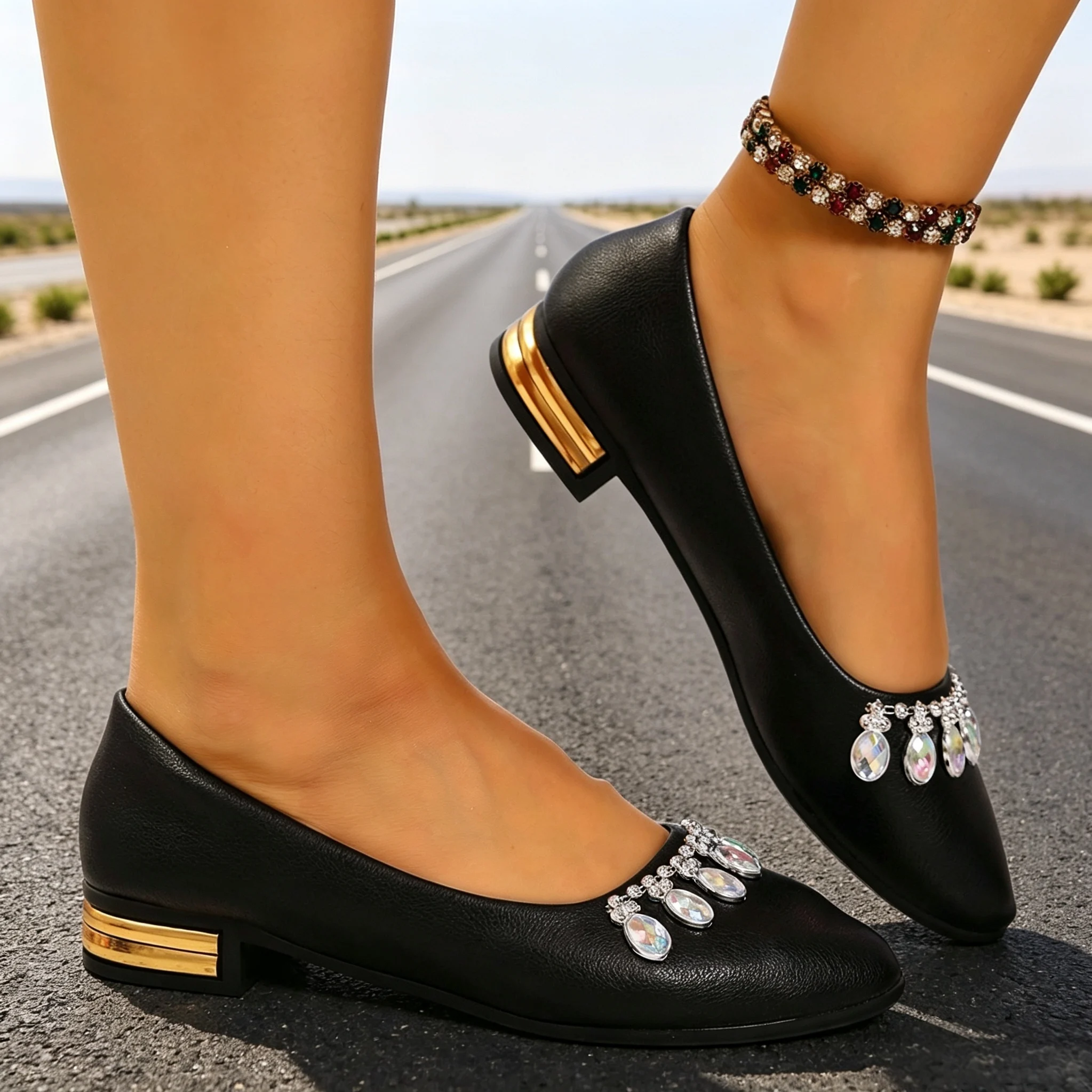 Women Flats Pointed Toe Ballet - Women'S Heels ulasan dan harga