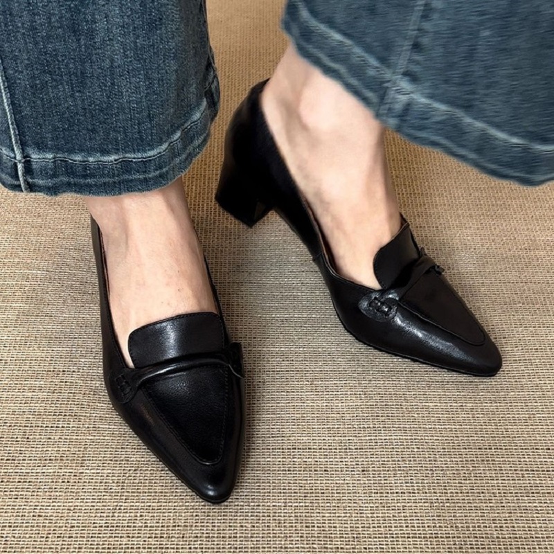 Cozy Med Heels Thick Heels Spr - Women Shoes Size 4 In Cm ulasan dan harga