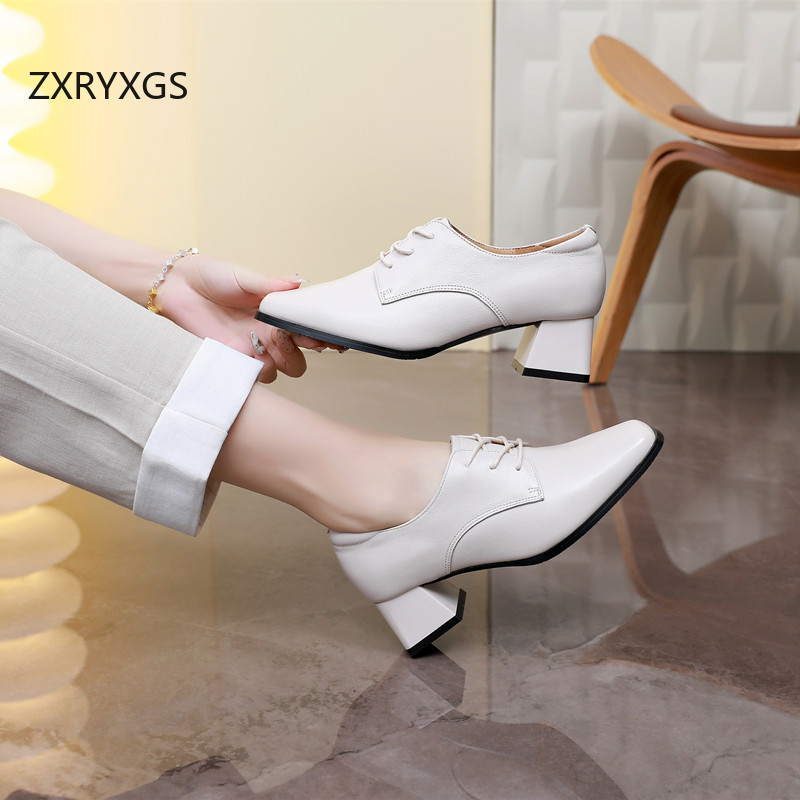 ZXRYXGS 2025  Top Cowhide Lace - Women Shoes Size 4 In Cm ulasan dan harga