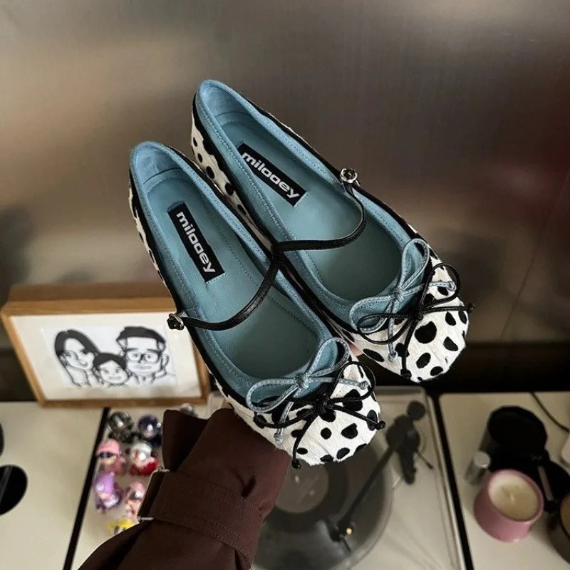 2026French Flat Bottomed Rotun - Women'S Heels ulasan dan harga