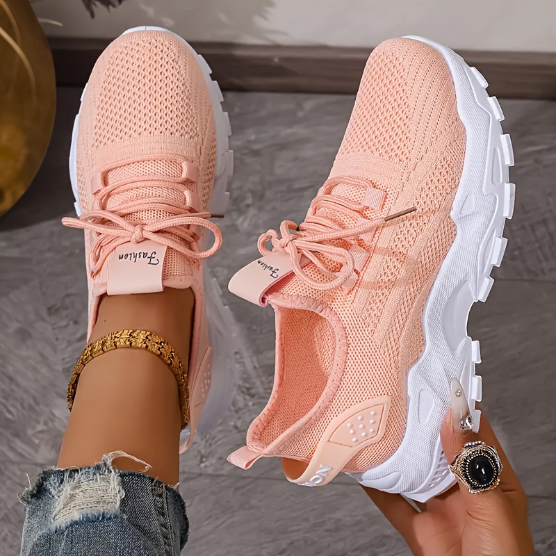 Breathable Knit Sneakers Fashi - Women'S Shoes Com ulasan dan harga