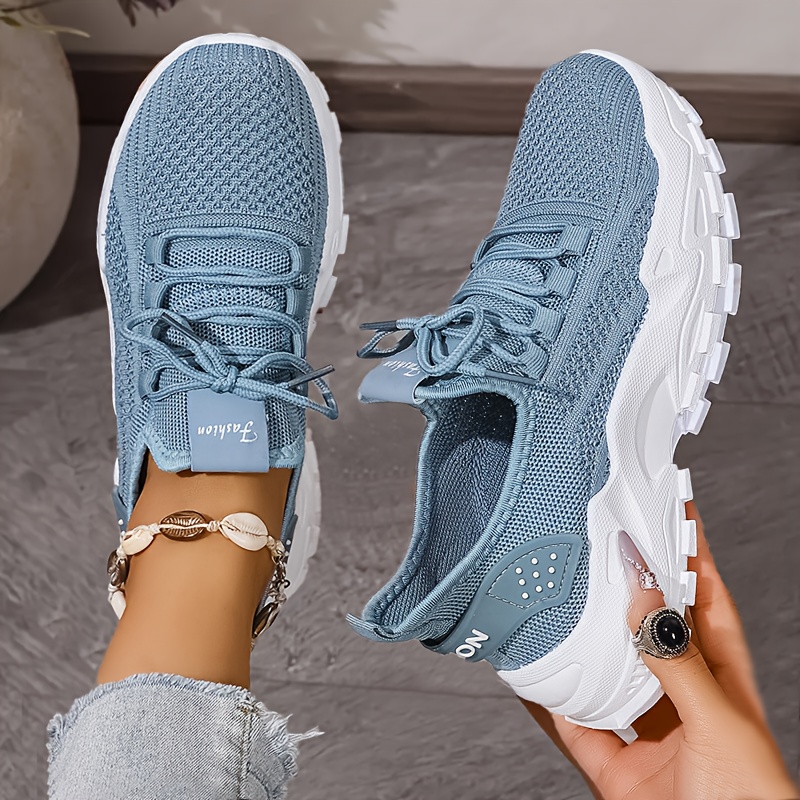 Breathable Knit Sneakers Fashi - Women'S Shoes Com ulasan dan harga