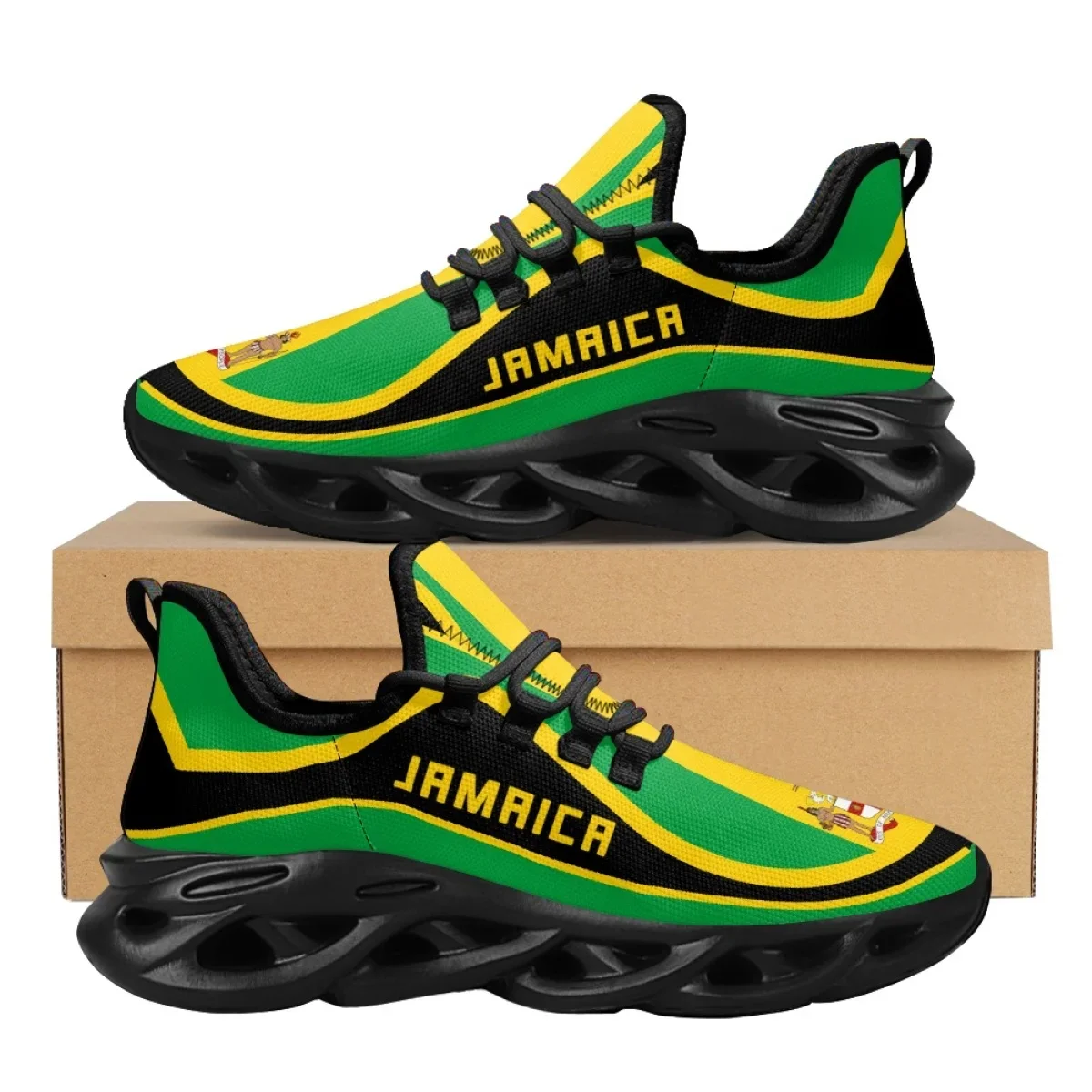 Jamaica Flag Pattern Lightweig - Women Shoes Name ulasan dan harga