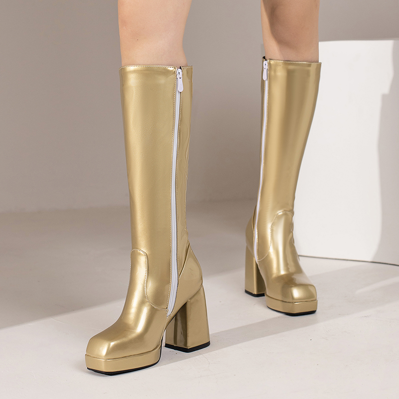 Green Winter Women Platform Kn - Zip Up Boots Short ulasan dan harga