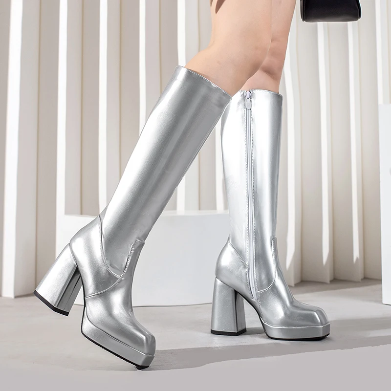 Green Winter Women Platform Kn - Zip Up Boots Short ulasan dan harga