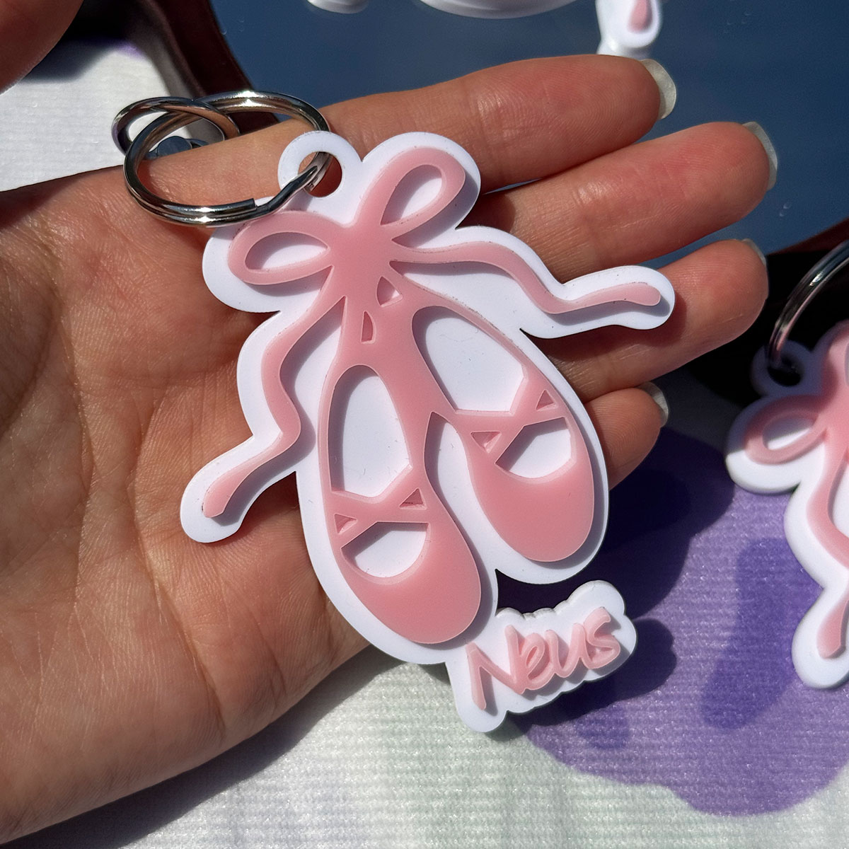 Custom Name Acrylic Keychain P - Women Shoes Name ulasan dan harga