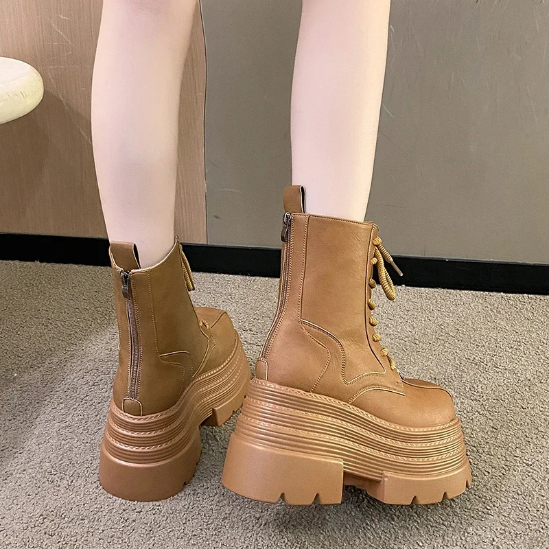 Women Boots Gothic Leather Wom - Women Shoes Luxury Brand ulasan dan harga