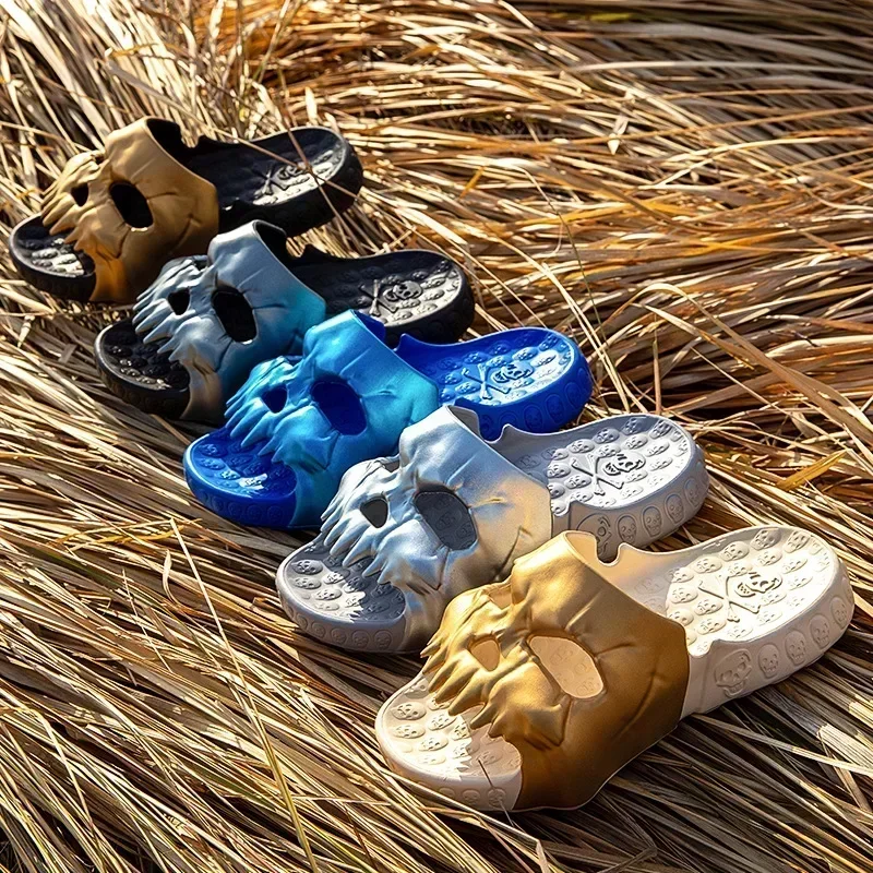 Summer Men Skull Slipper Y2k C - Women'S Shoes Cloud ulasan dan harga