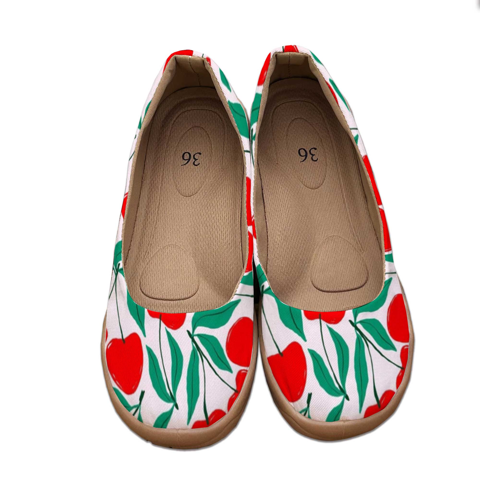 Sweet Cherry-Colored Wide-Fit  - Women'S Shoes For Wide Feet ulasan dan harga