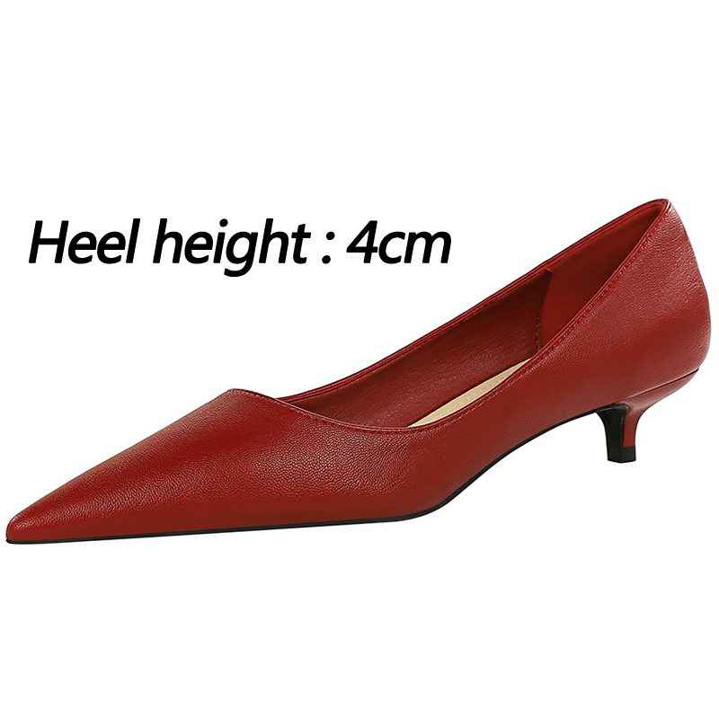 Fashion Pointed Toe Mid Heeled - Women Shoes Size 4 In Cm ulasan dan harga